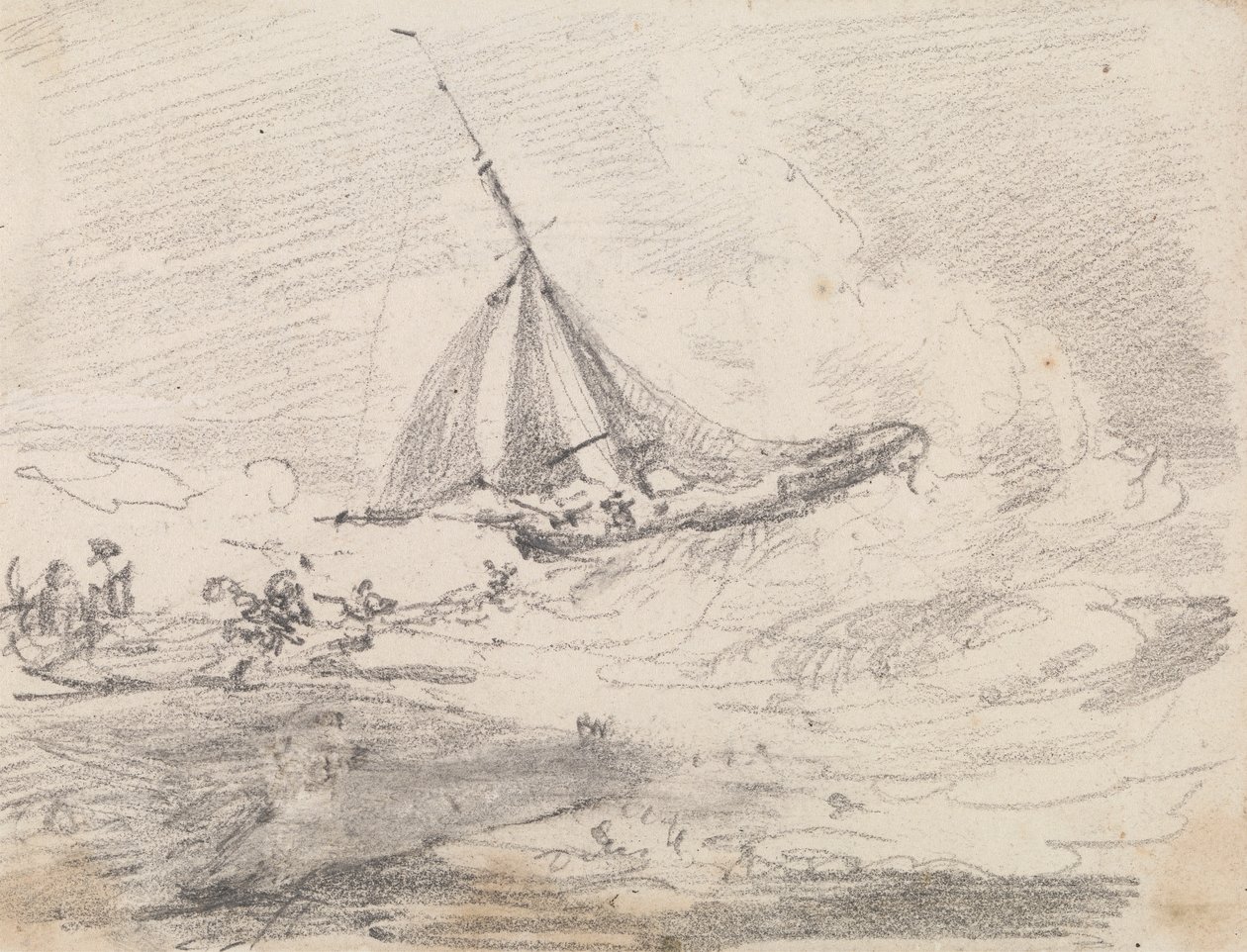 Ett segelfartyg i grov sjö, Hastings av Capt. Thomas Hastings