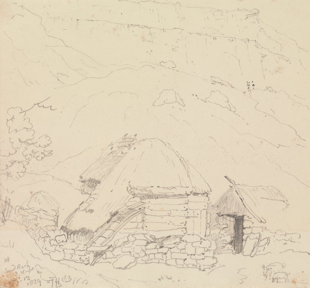 I Sandrock, Isle of Wight, 13 augusti 1829 av Capt. Thomas Hastings