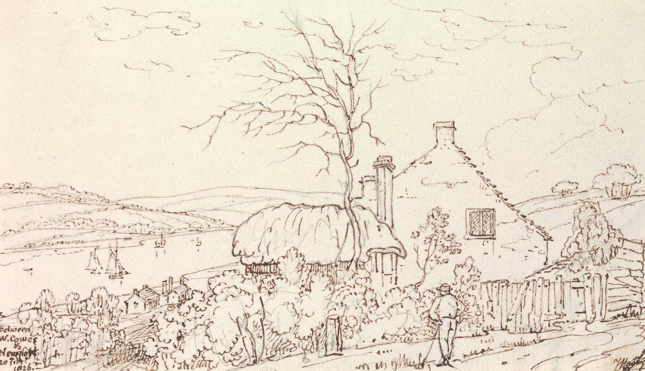 Mellan West Cowes och Newport, 20 februari 1826 av Capt. Thomas Hastings