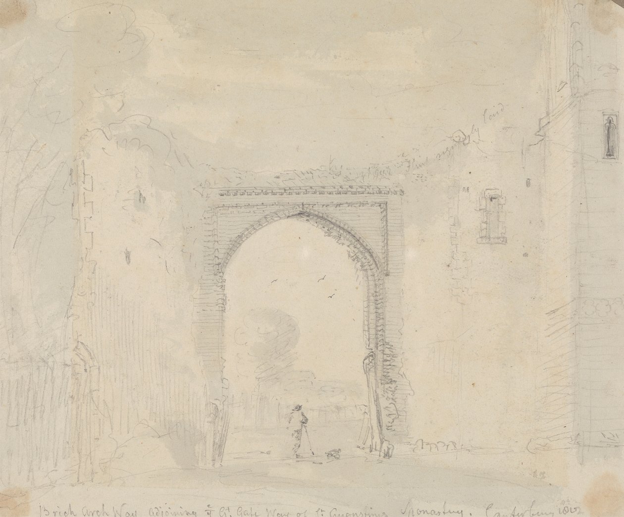 Brick Archway som gränsar till den stora porten till St. Augustine