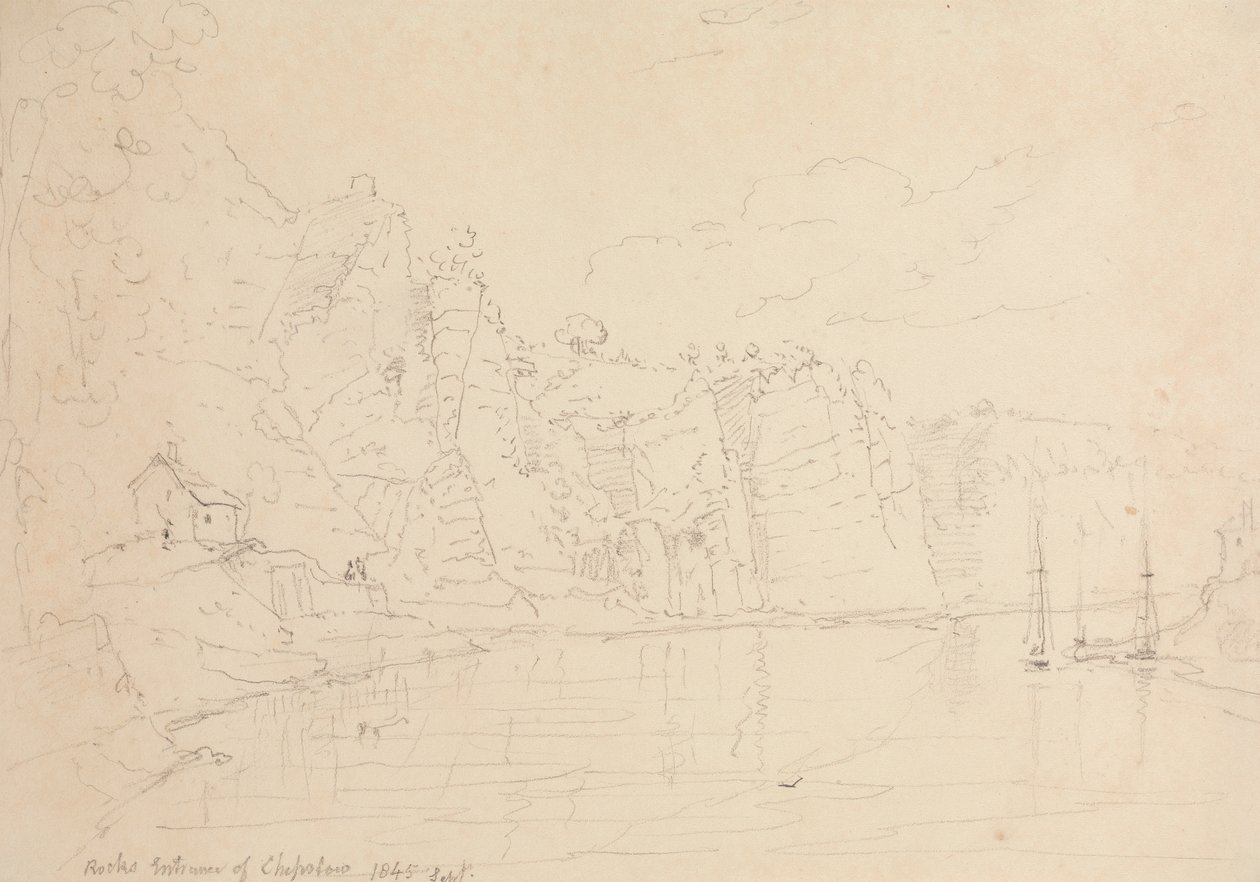 Ingången till Chepstow, september 1845 av Capt. Thomas Hastings