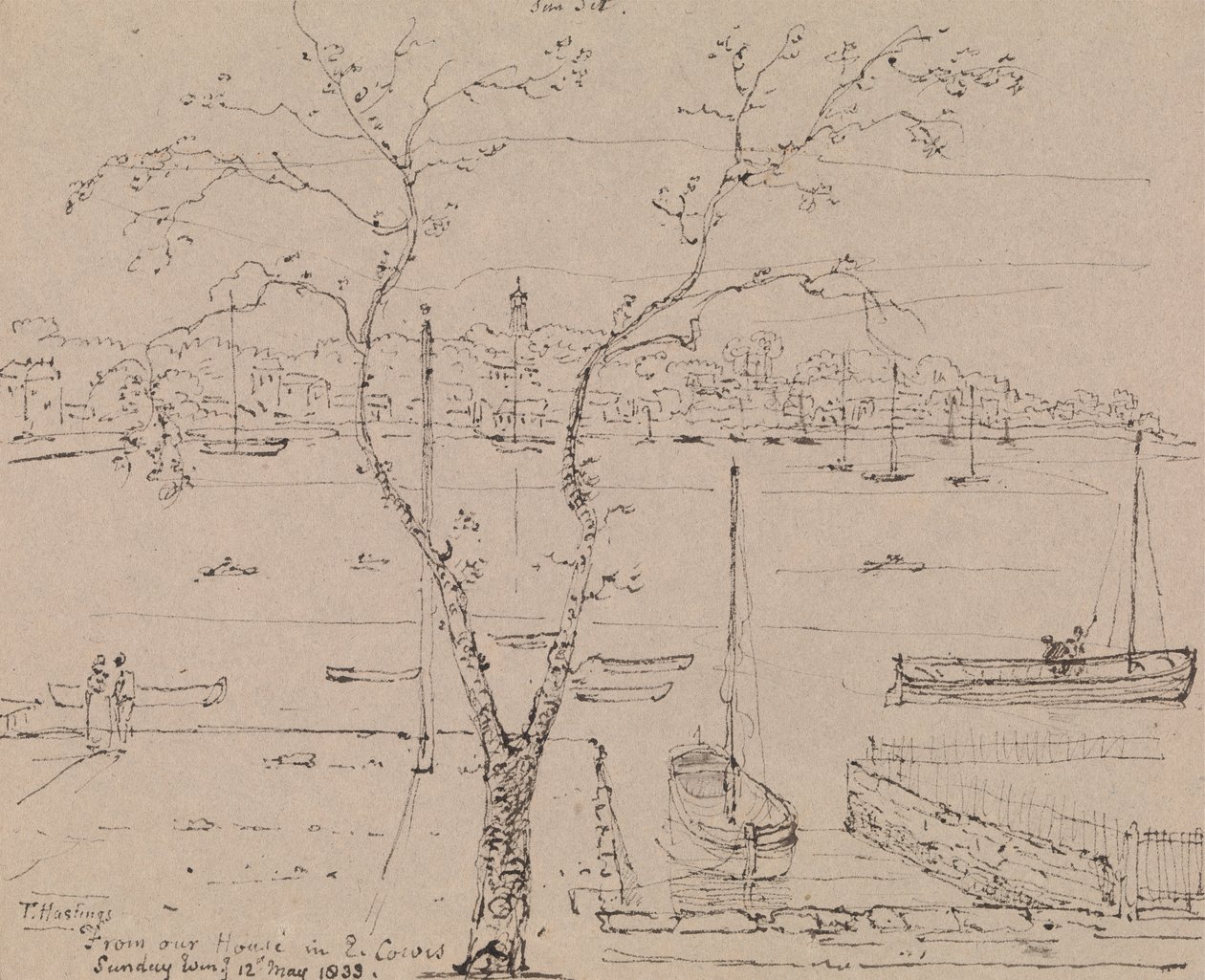 Från vårt hus i East Cowes, söndag kväll, 12 maj 1833 av Capt. Thomas Hastings