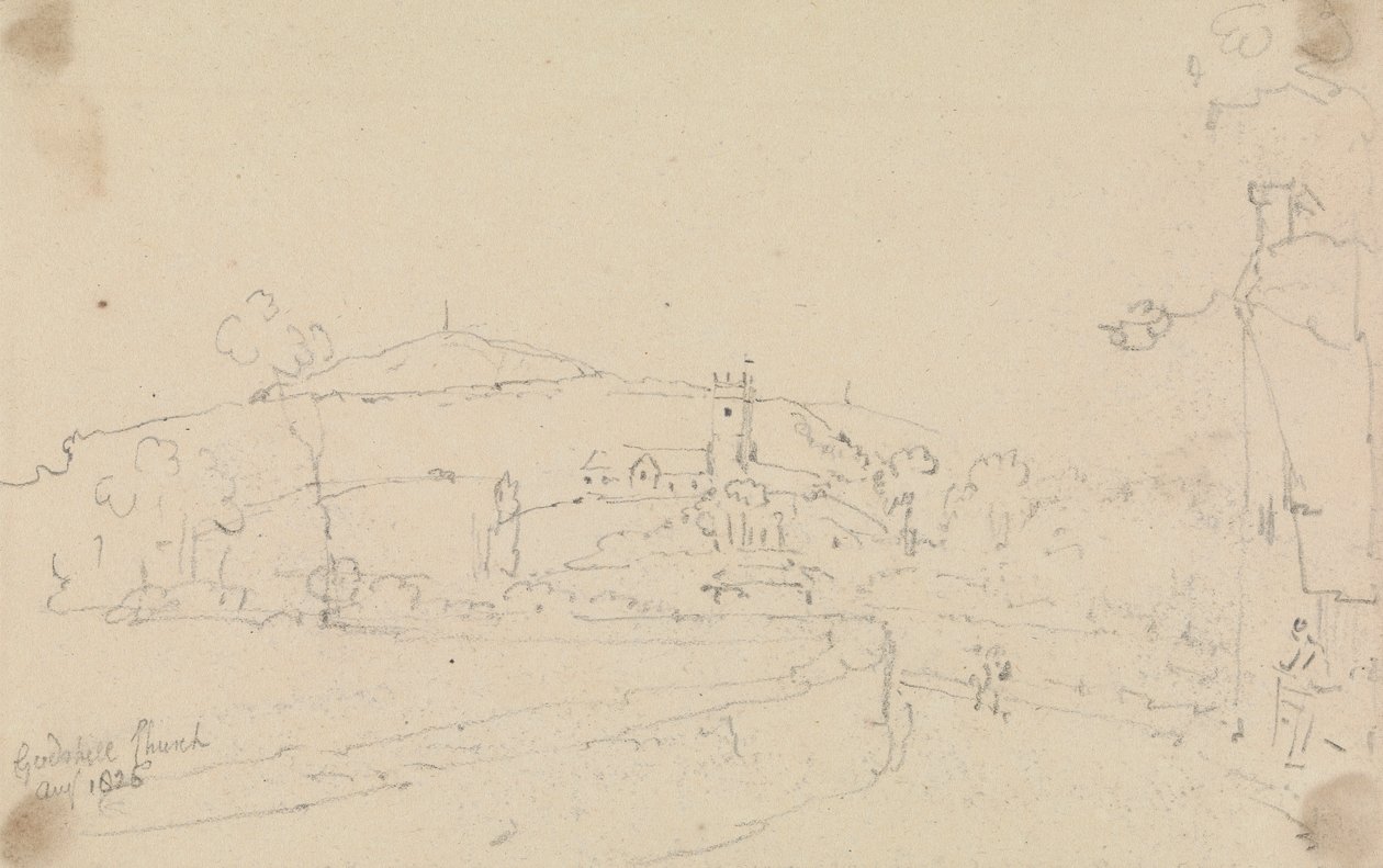Godshill Church, augusti 1826 av Capt. Thomas Hastings
