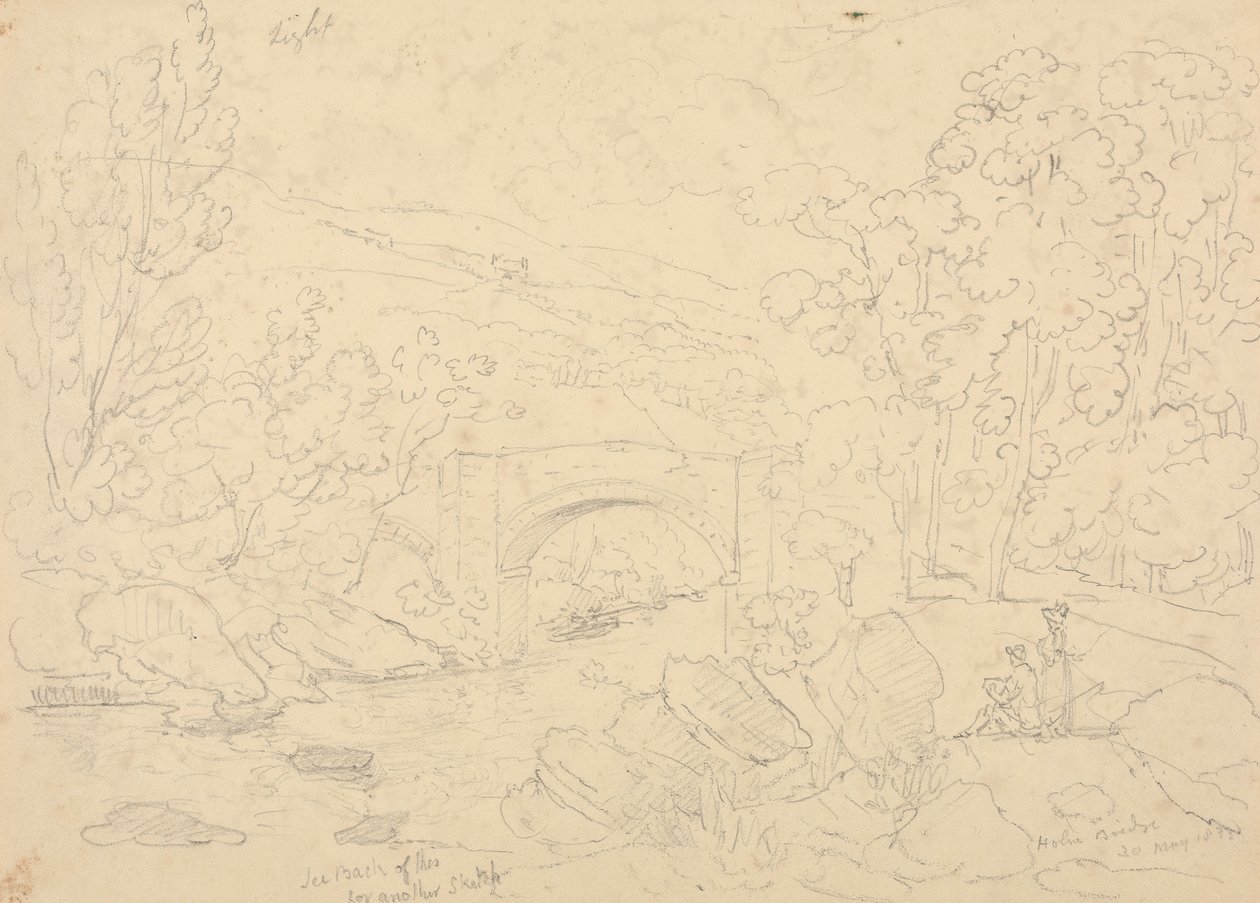 Holne Bridge, 30 maj 1833 av Capt. Thomas Hastings