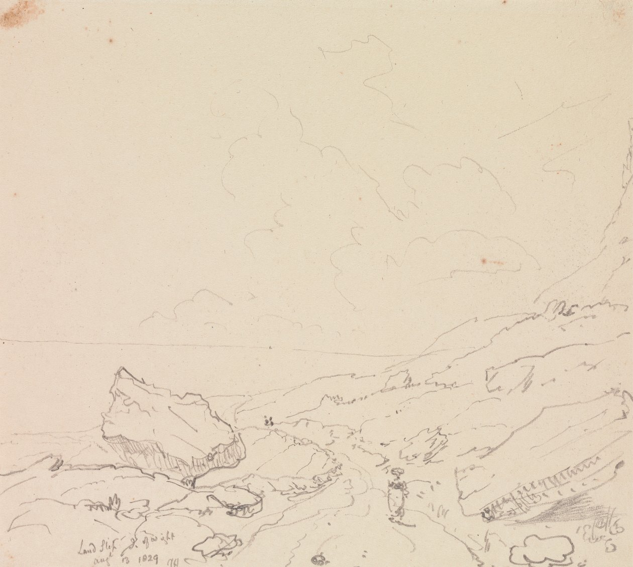 Landslip, Isle of Wight, 13 augusti 1829 av Capt. Thomas Hastings