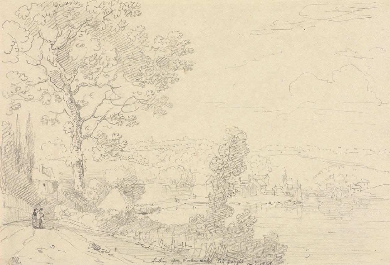 Ser på Wootton Bridge, Isle of Wight, augusti 1828 av Capt. Thomas Hastings