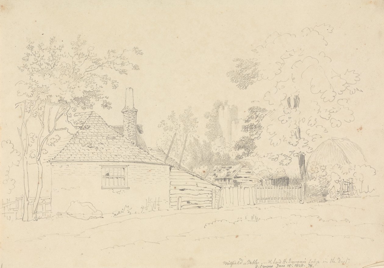 Milfield Stables, East Cowes, 15 juni 1828 av Capt. Thomas Hastings