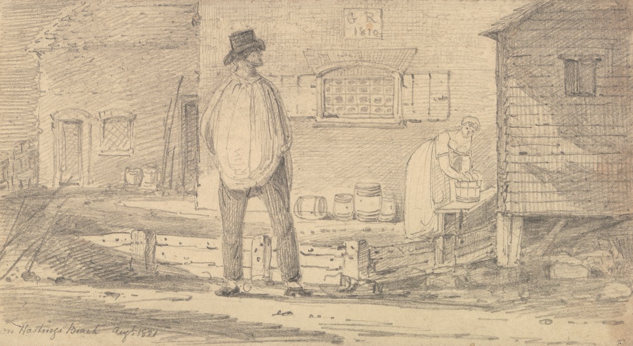 På Hastings Beach, augusti 1821 av Capt. Thomas Hastings