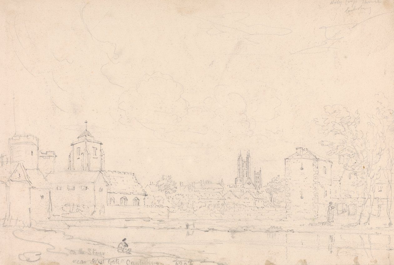 På Stour nära West Gate, Canterbury av Capt. Thomas Hastings
