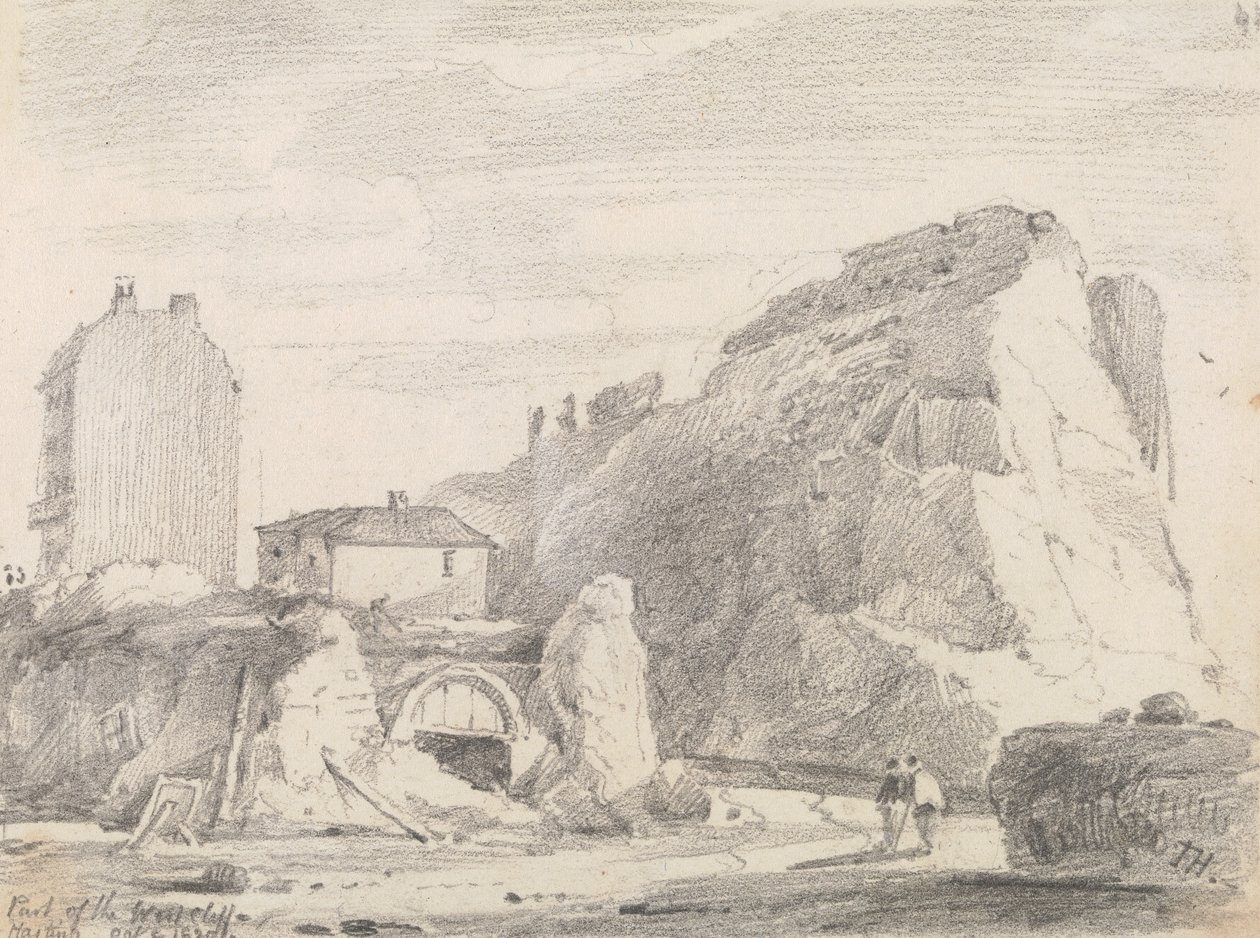 Del av West Cliff, Hastings, 8 oktober 1820 av Capt. Thomas Hastings