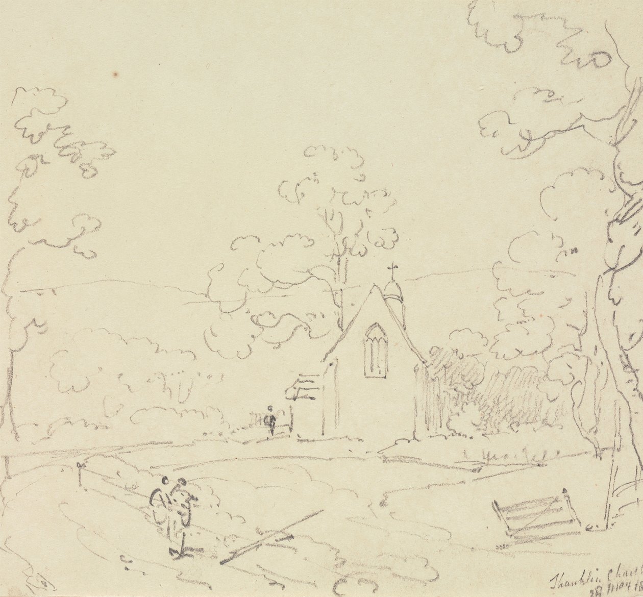 シャンクリン教会、ワイト島、1829 年 5 月 28 日スウェーデン語 av Capt. Thomas Hastings