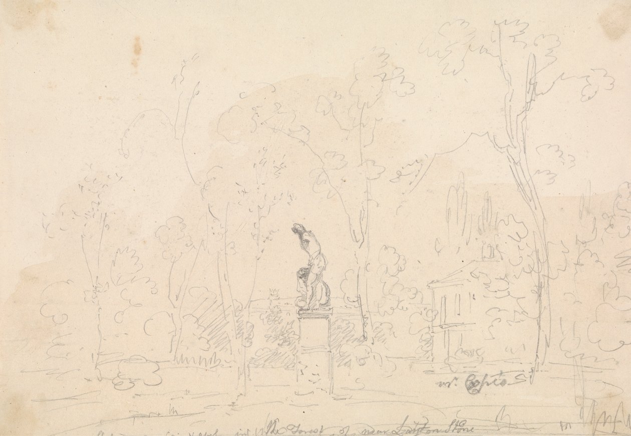 Staty av Kain och Abel i skogen nära Leytonstone av Capt. Thomas Hastings