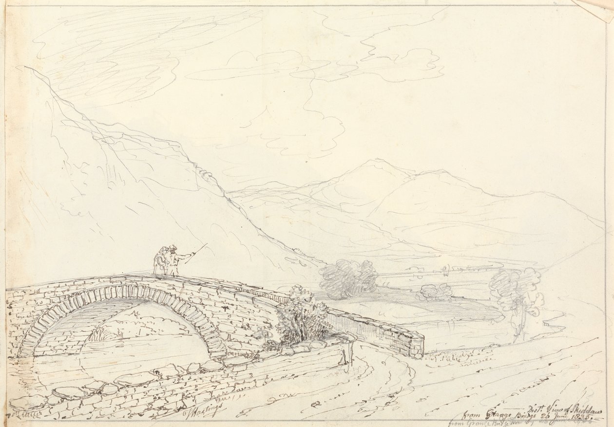 The Bowder Stone, Jaws of Borrowdale, lördag 27 juni 1835 av Capt. Thomas Hastings