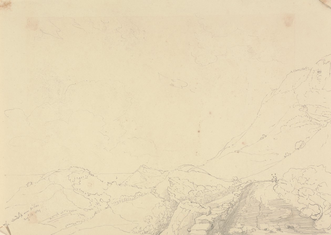 Jordfallet över Niton, 13 augusti 1829 av Capt. Thomas Hastings