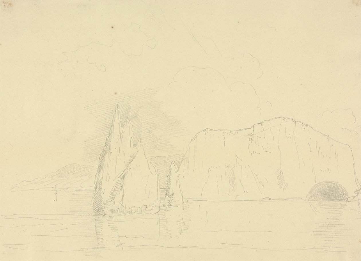 The Needles and Freshwater Cliffs, Isle of Wight av Capt. Thomas Hastings