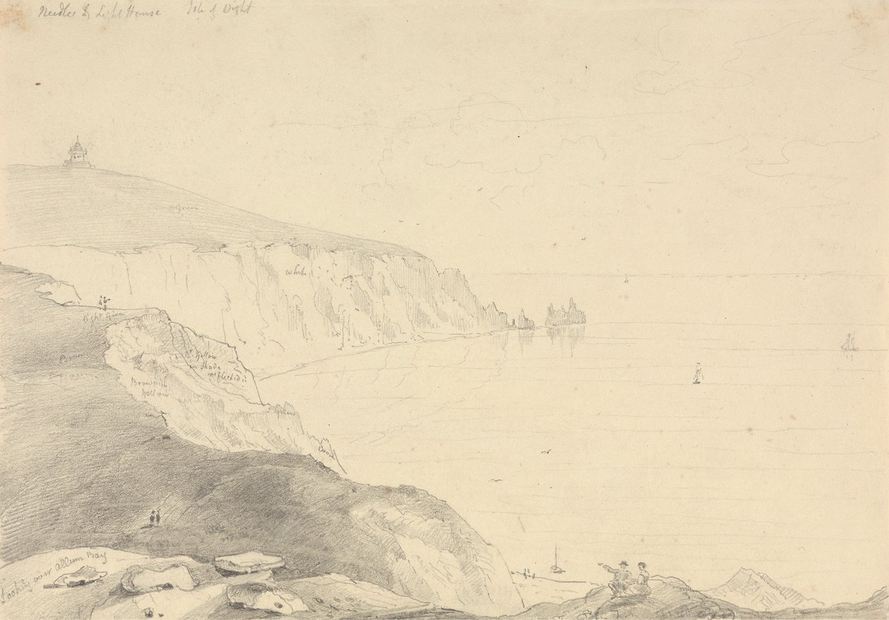 The Needles and Lighthouse, Isle of Wight av Capt. Thomas Hastings