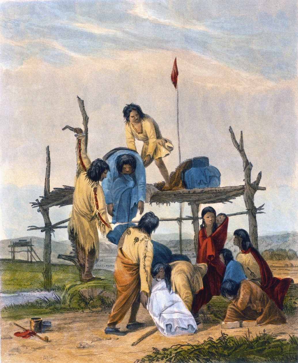 Indisk begravning, 1853 av Captain Seth Eastman