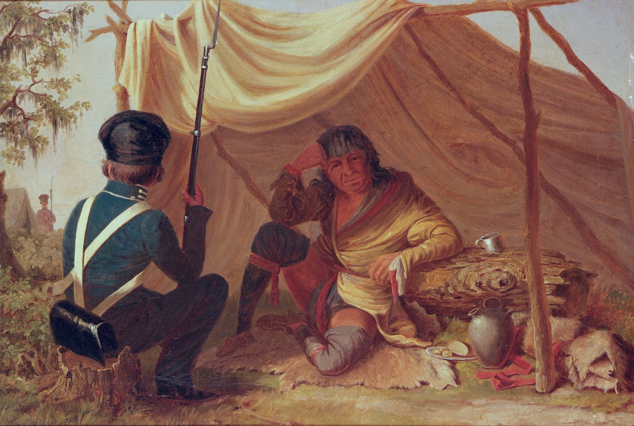 Osceola i fångenskap, ca 1837 av Captain Seth Eastman