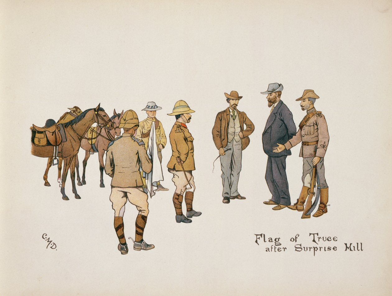 Vapenvilans flagga efter Surprise Hill, från The Leaguer of Ladysmith, 1900 av Captain Clive Dixon