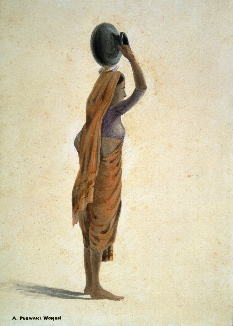 En Purwari-kvinna, Indien av Captain Cornelius Francis James