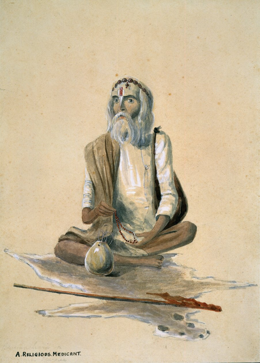 En religiös mendicant, Indien av Captain Cornelius Francis James