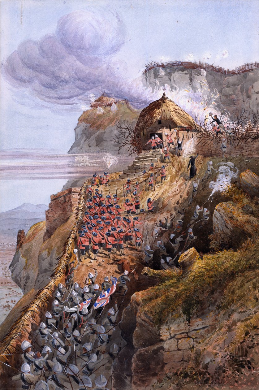Storming of the Gateway, Magdala, Abessinien av Captain Cornelius Francis James