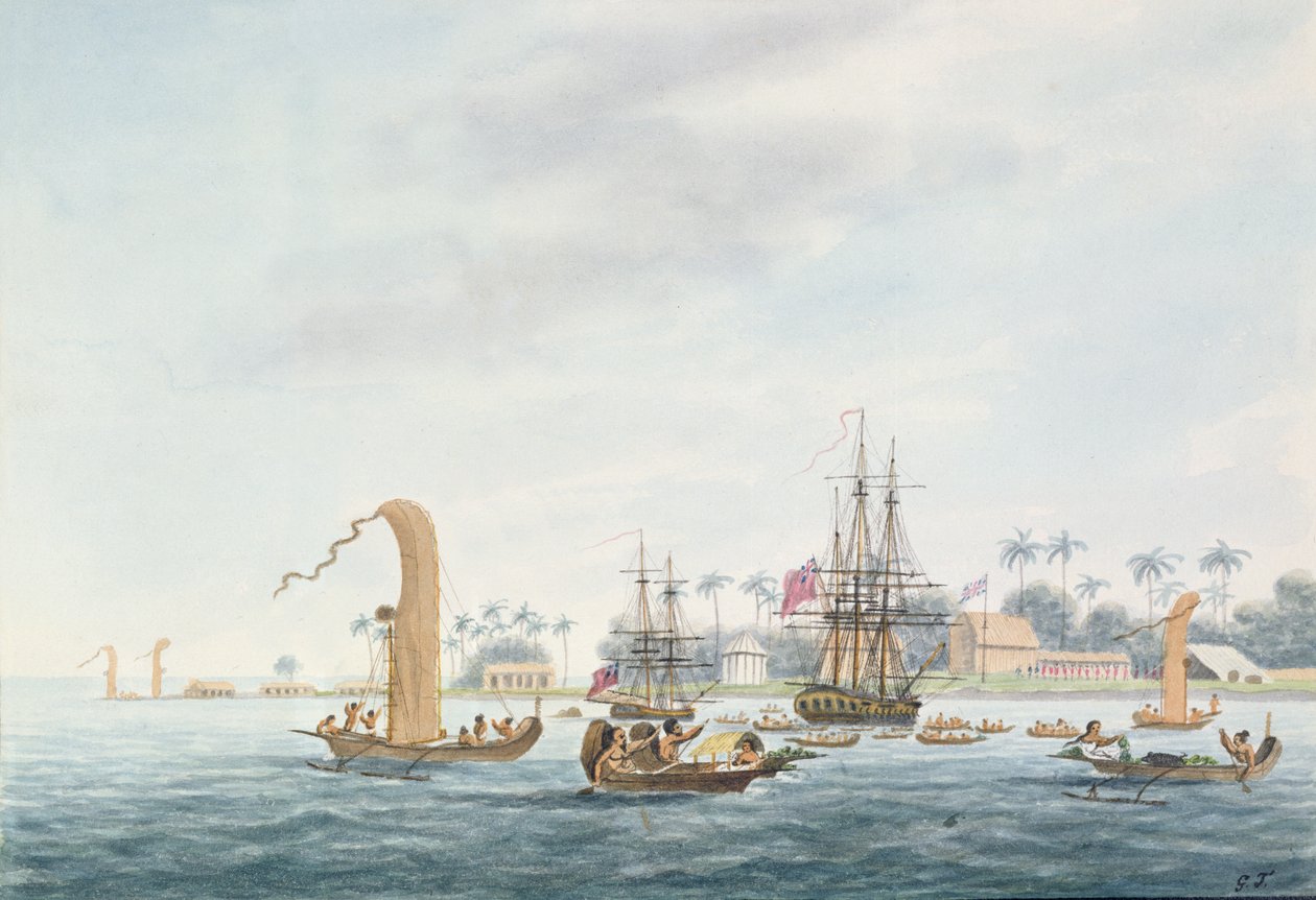 Point Venus, ön Otahytey, 1792 av Captain George Tobin