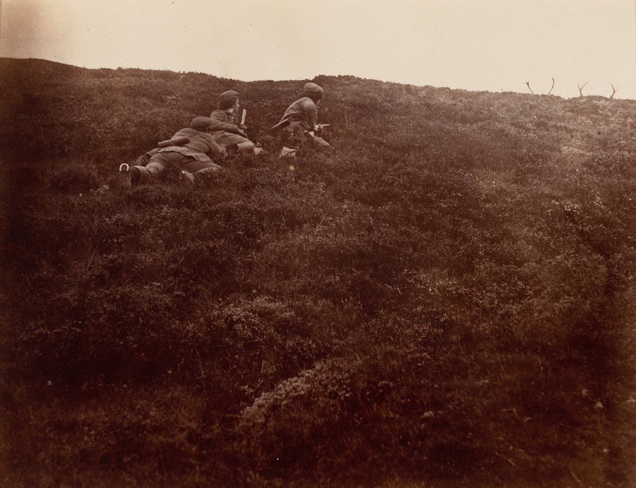 Horace och Edward Stalking Stags av Captain Horatio Ross