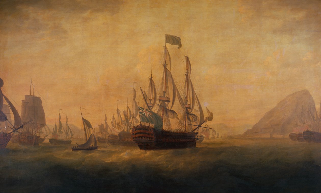 The Relief of Gibraltar av amiral Lord Howe av Captain William Elliott