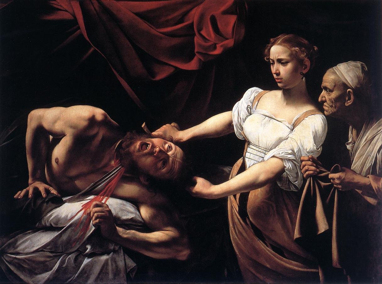  Judith Beheading HolofernesnFrancais : Judith decapitant Holophernen  av Michelangelo Merisi Caravaggio