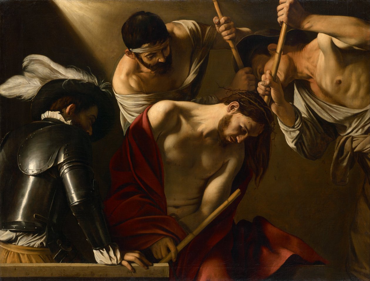 Kristus krönt med törnen av Caravaggio