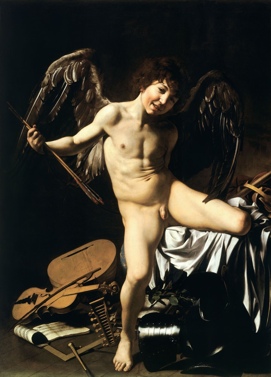 Tyska: Amor als Sieger Amor Vincit Omnia av Caravaggio