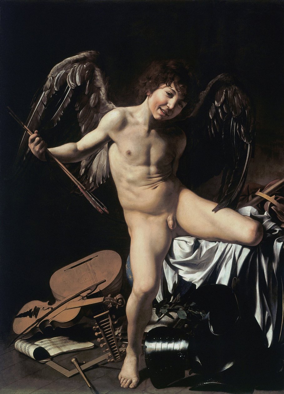 Tyska: Amor als Sieger Amor Vincit Omnia av Caravaggio