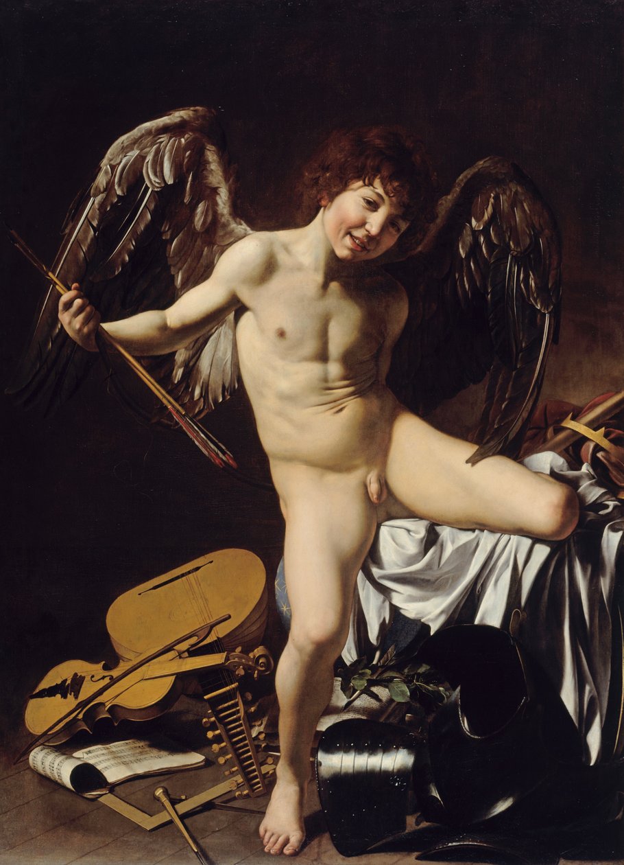 Tyska: Amor als Sieger Amor Vincit Omnia av Caravaggio