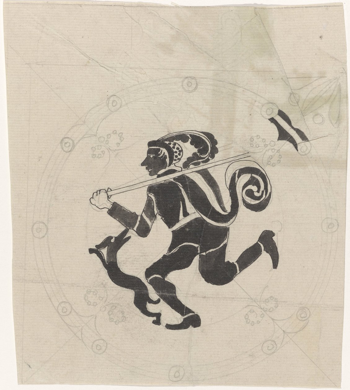 Hare hunter dekorativ design av Carel Adolph Lion Cachet