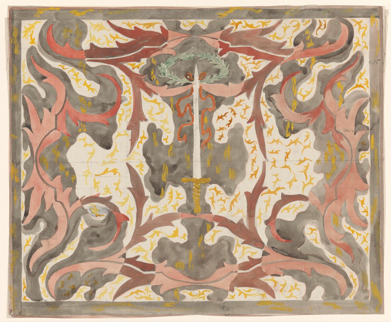 Dekorativ Stand Up Epee Design av Carel Adolph Lion Cachet