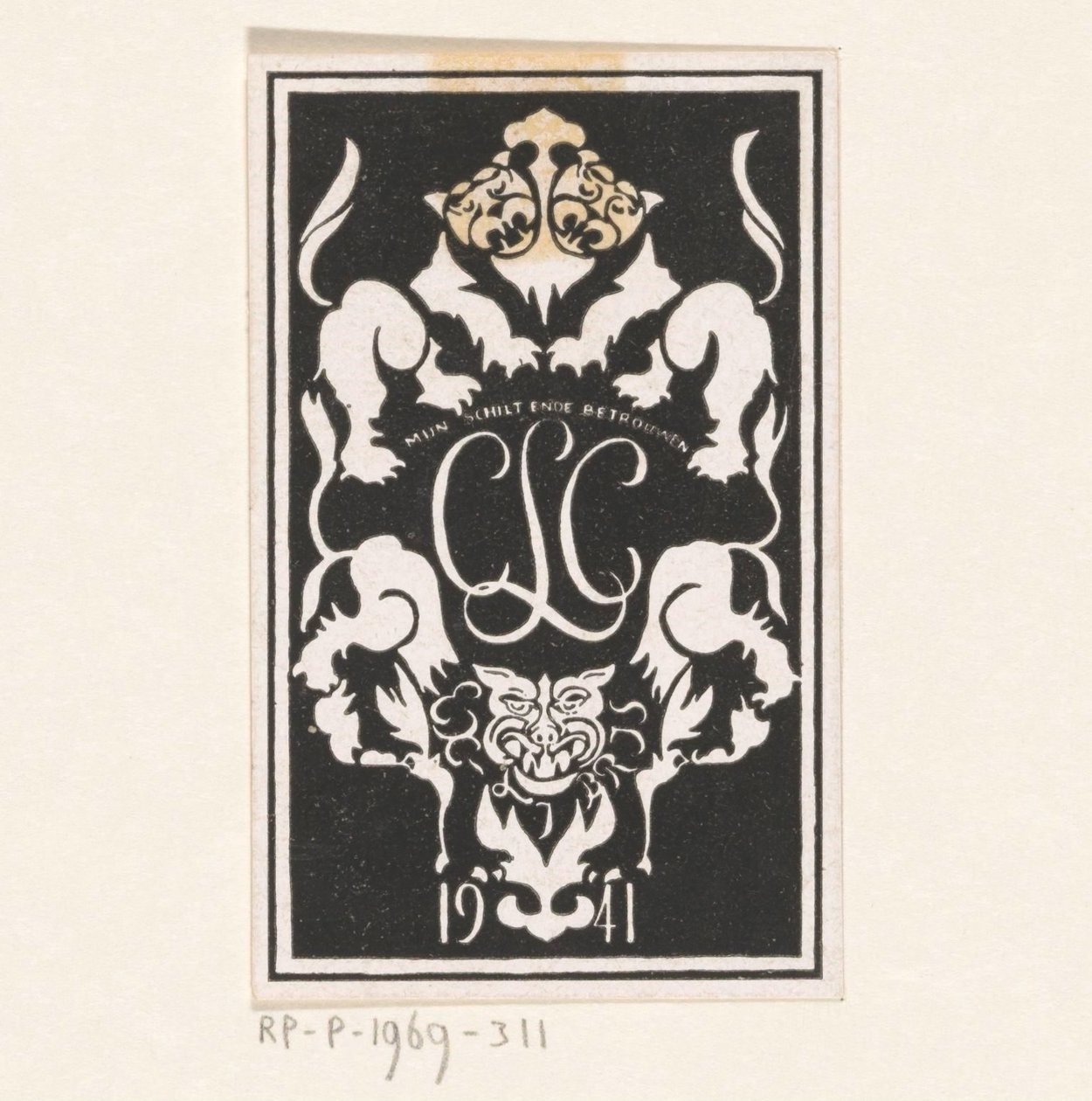 Ex libris av Carel Lion Cachet av Carel Adolph Lion Cachet