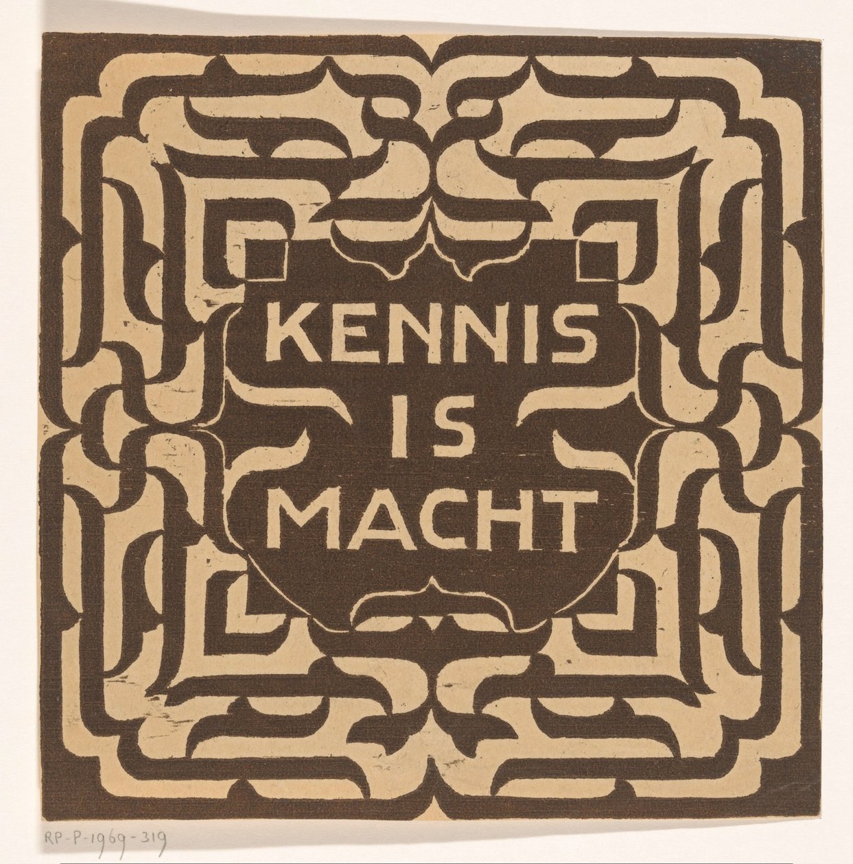 Kunskap är makt (originaltitel på objekt) av Carel Adolph Lion Cachet