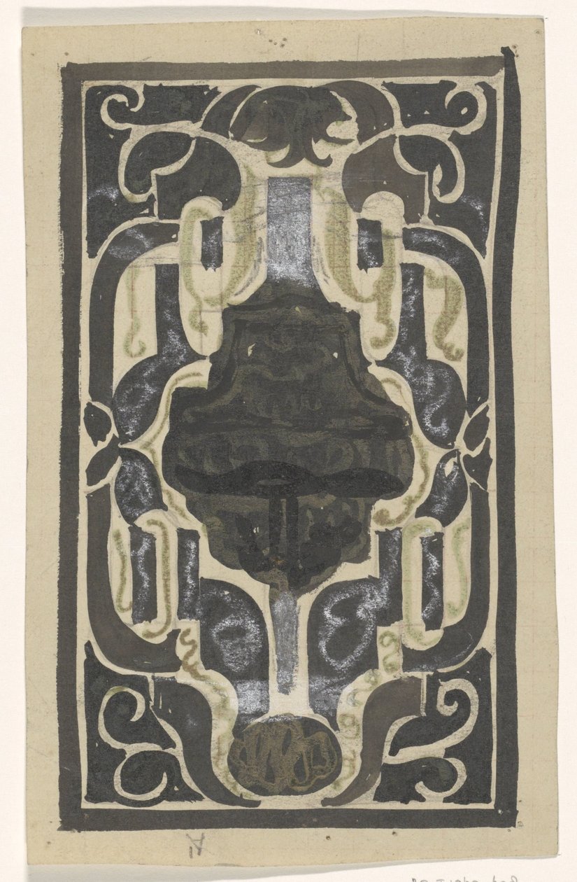 Design för ex-libris av D.J. Billig av Carel Adolph Lion Cachet