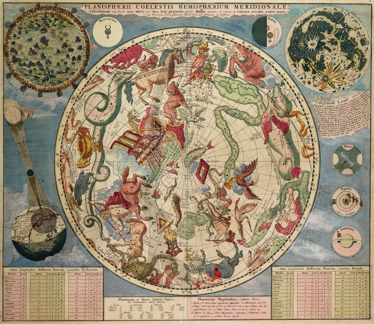 Planesphaeri Coelestis Hemisphaerium meridionale av Carel Allard