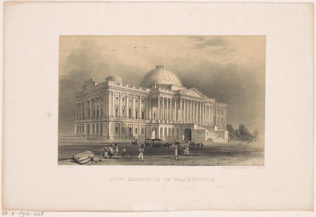 Capitol i Washington Capitolium i Washington (titel på objekt) av Carel Christiaan Antony Last