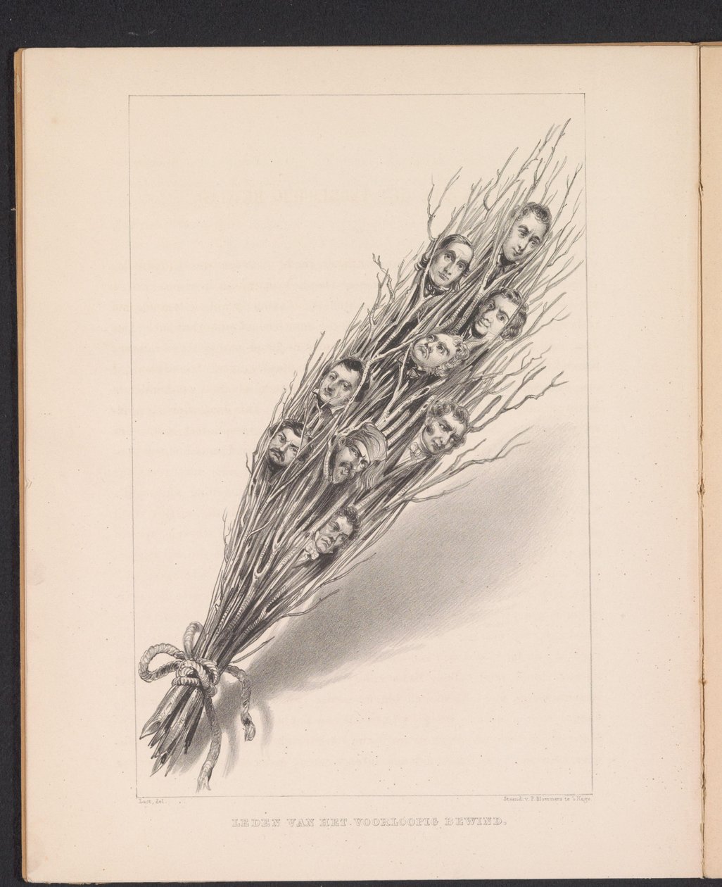 Gissel med cheferna för medlemmarna av den franska provisoriska regeringen, 1848 Medlemmar av den provisoriska regeringen (titel på objekt) av Carel Christiaan Antony Last