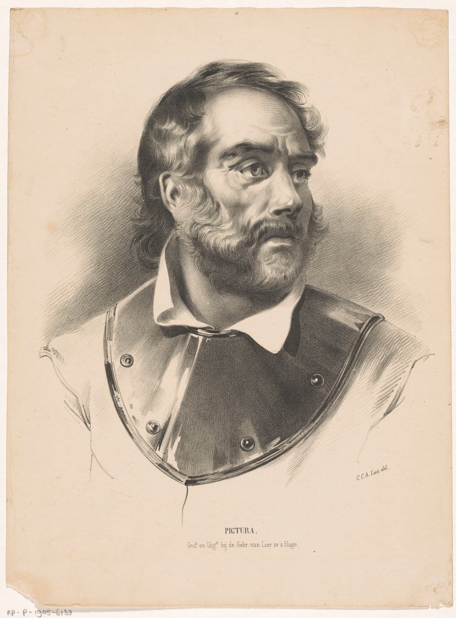 Man med en järnringkrage Pictura (serietitel på objekt) av Carel Christiaan Antony Last