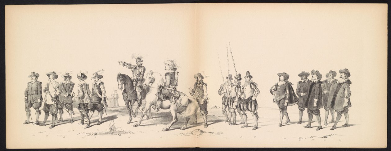 Masquerade of the Leiden Students, 1850 (skylt 2) Intogt av Frederik Hendrik i 