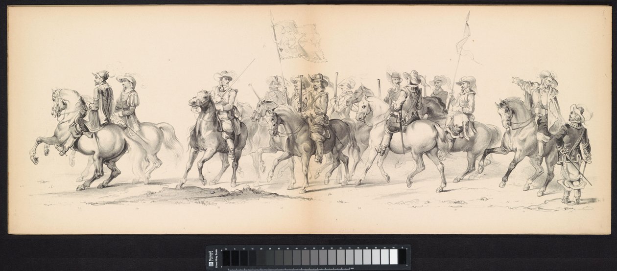 Masquerade of the Leiden Students, 1850 (Plåt 4) Intogt av Frederik Hendrik i 