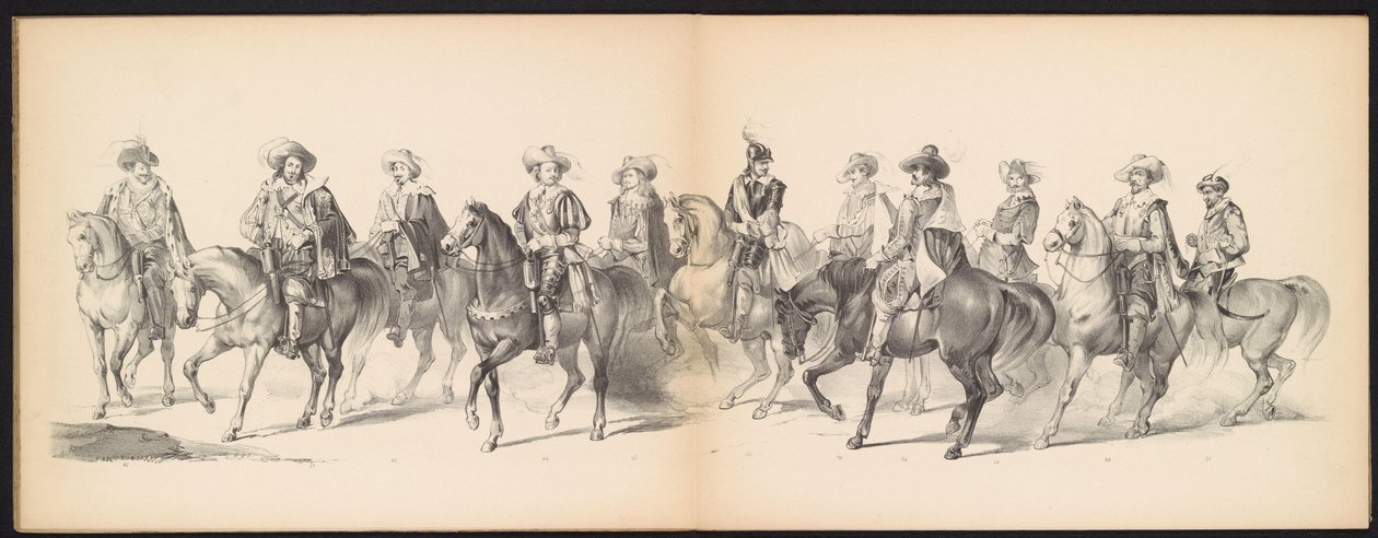 Masquerade of the Leiden Students, 1850 (skylt 7) Intogt av Frederik Hendrik i 
