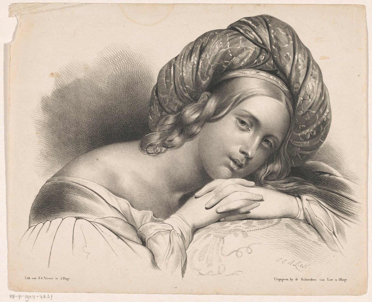 Flicka med turban av Carel Christiaan Antony Last