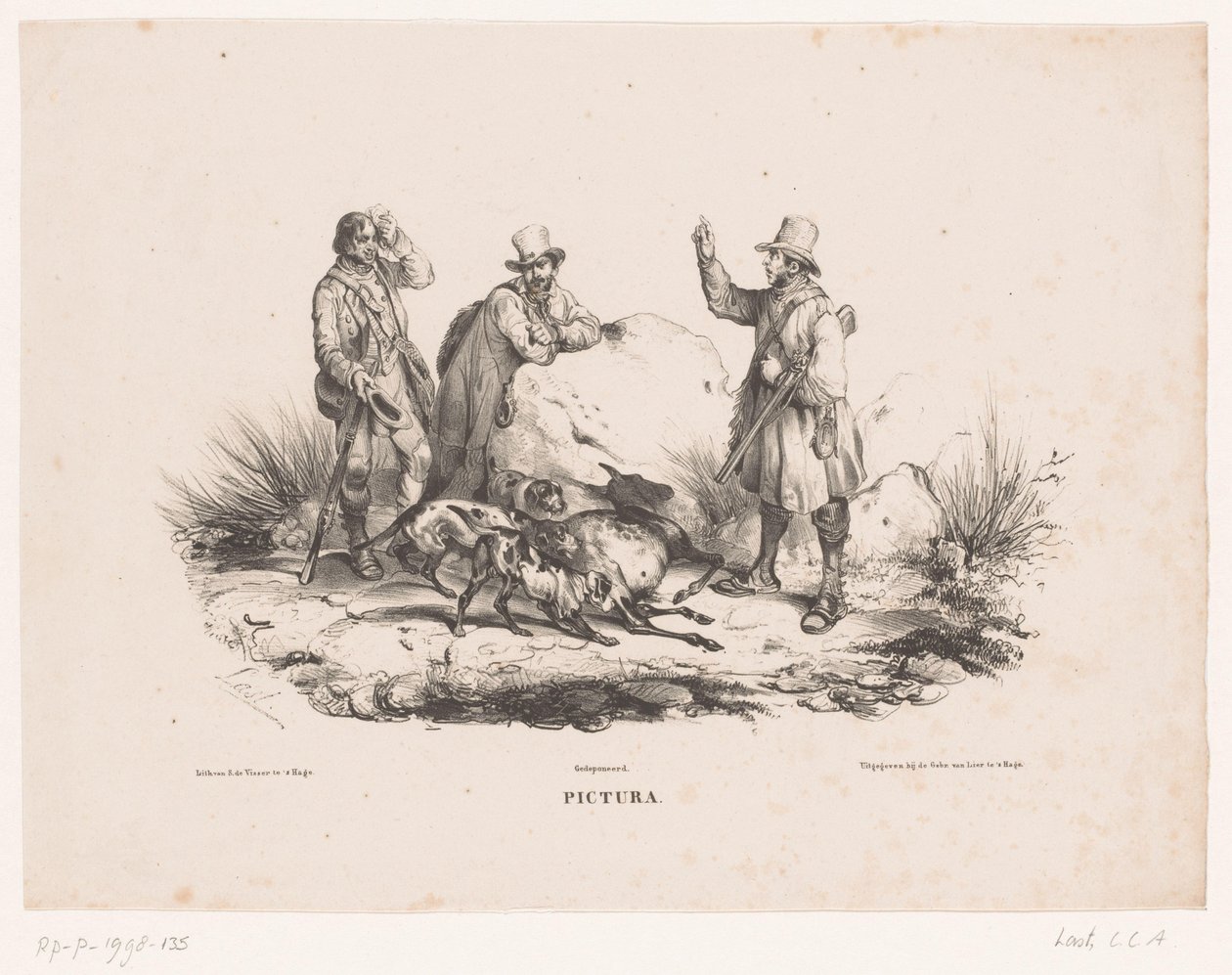 Rustende jagers Pictura (serietitel på objekt) av Carel Christiaan Antony Last
