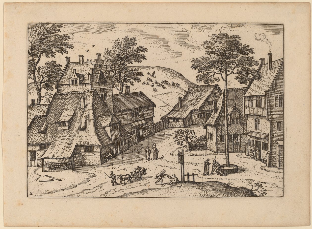 Bytorget med helgedom av Carel Collaert