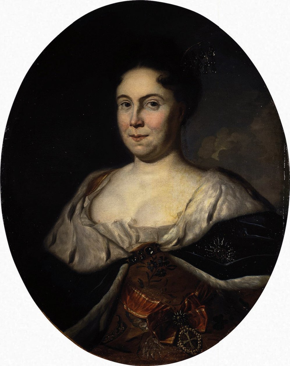 Porträtt av kejsarinnan Katarina I. 1684-1727, 1717 av Carel De Moor
